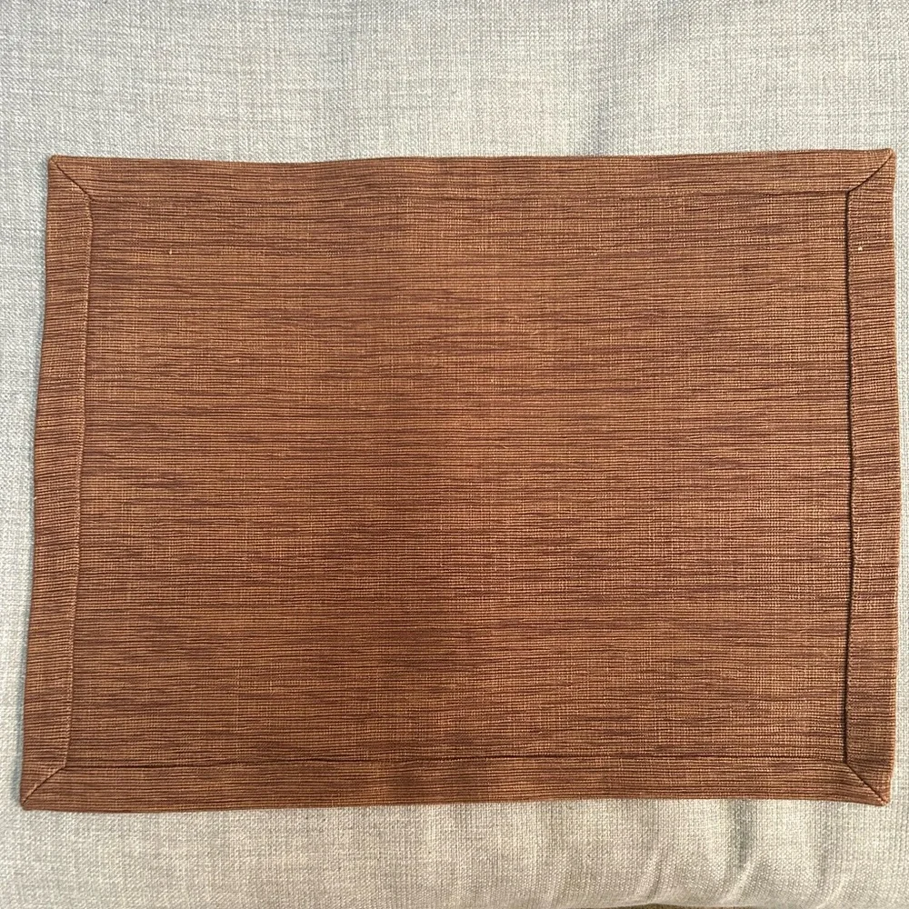 CRATE & BARREL 4-pcs Heavyweight Brown Textured Placemats #1125258A